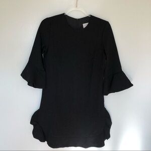 Modern Citizen Dress Bell Sleeves Ruffle Flounce Hem Small
